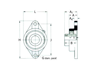 Mancal Tipo FLANGE - Serviços pesados