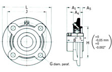 Mancal Tipo FLANGE COM GUIA Mancal Tipo FLANGE COM GUIA